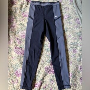 Nike Pro Black and Gray Leggings